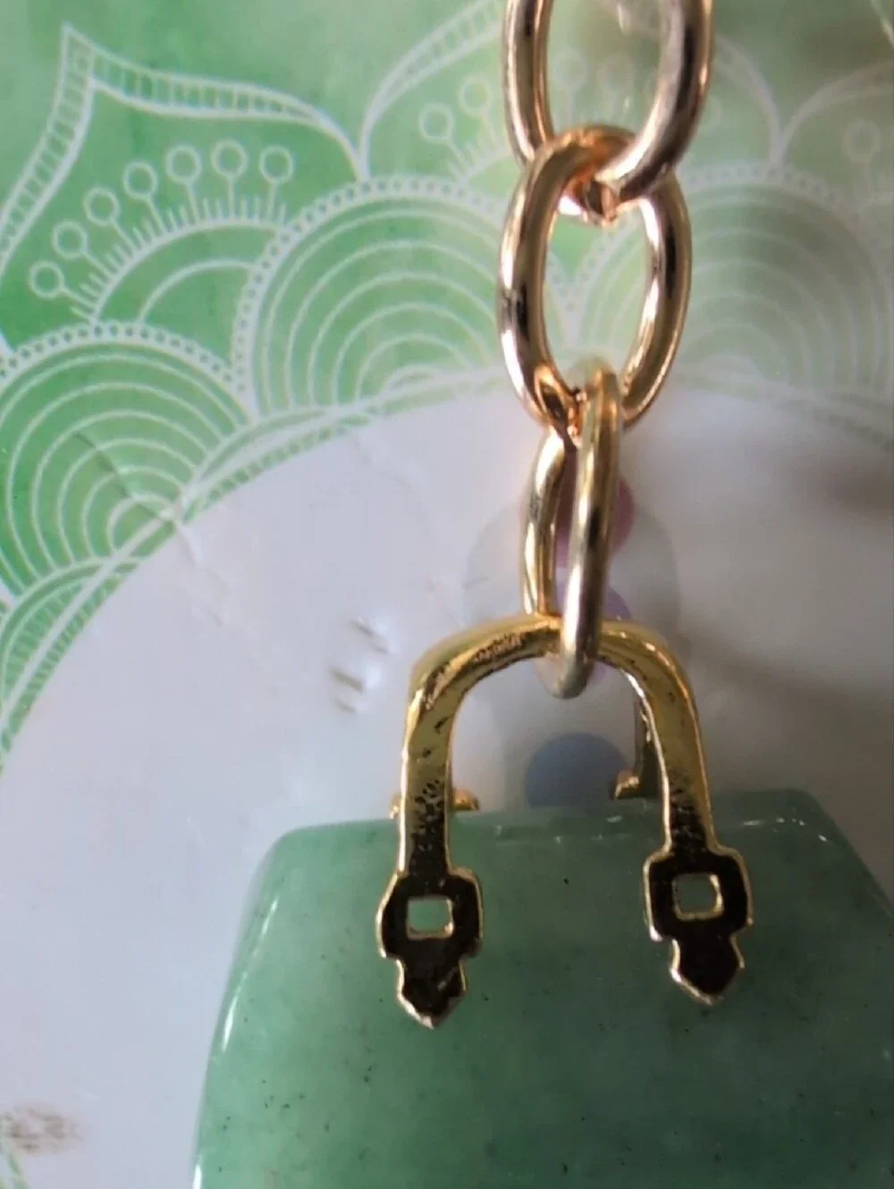 Jade Balance Green Jade Bag Charm Keychain